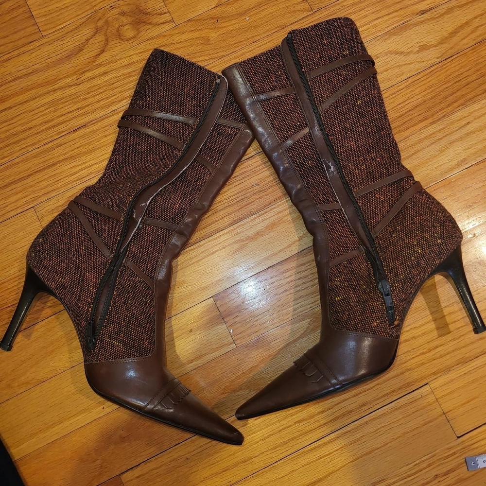 Chic Brown Stiletto Ankle Boots